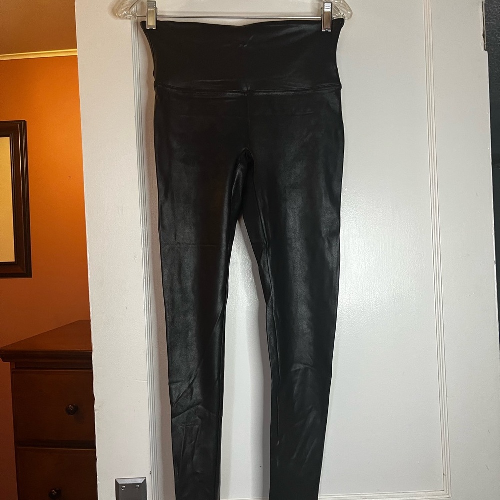 Spanx pleather leggings
